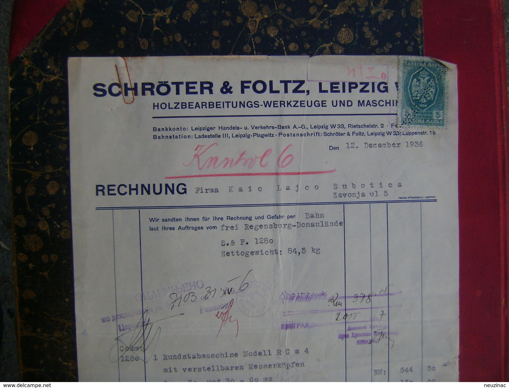 Germany-Leipzig-Schroter&Foltz-woodworking Machines-1936  (K-3) - Artesanos