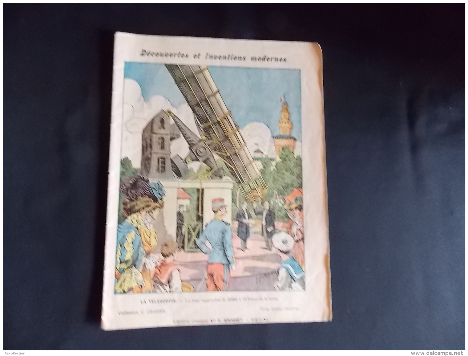 Protege Cahier Couvre Cahier Circa 1910 Ill. G Grelltet  Decouvertes Et Inventions Modernes  Lib. E Brosset Moulins - S