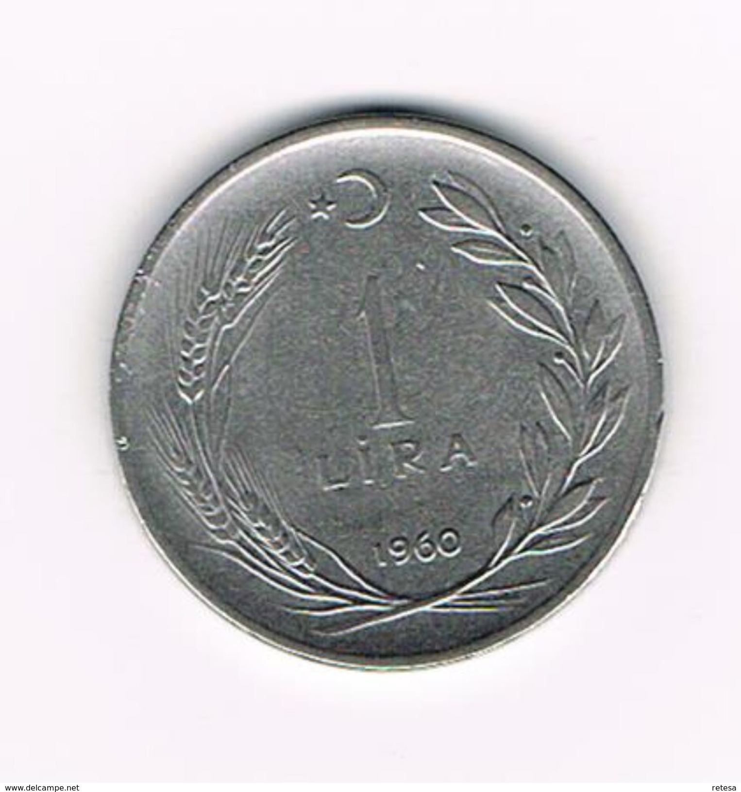 ) TURKIJE  1  LIRA  1960 - Turquie