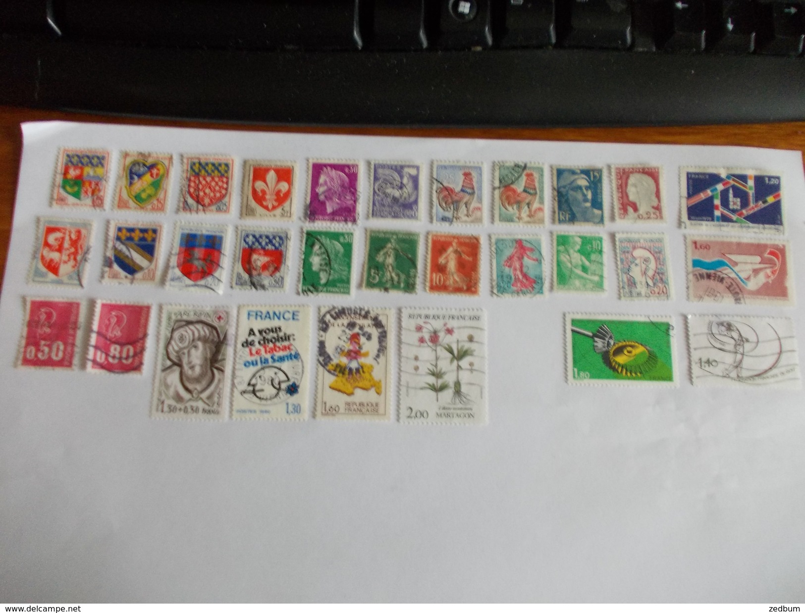 TIMBRE France Lot De 30 Timbres à Identifier N° 593 - Alla Rinfusa (max 999 Francobolli)