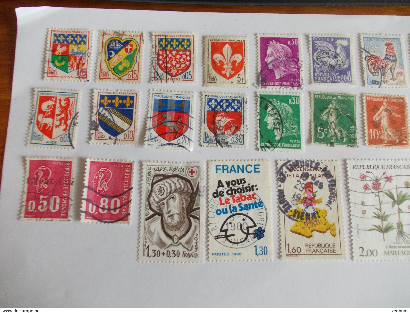 TIMBRE France Lot De 30 Timbres à Identifier N° 593 - Alla Rinfusa (max 999 Francobolli)