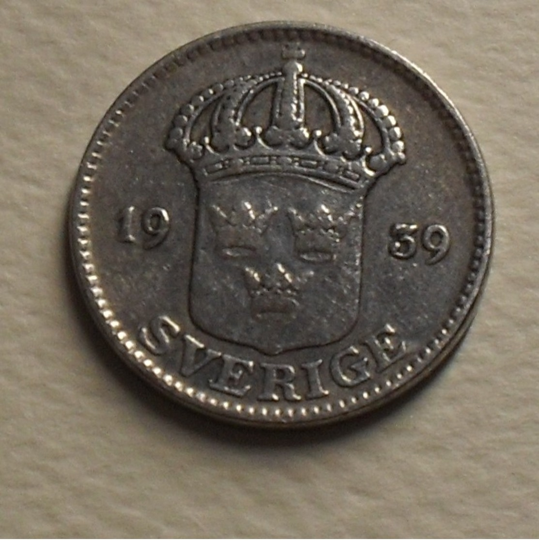 1939 - Suède - Sweden - 25 ORE, Gustaf V, Argent, Silver, KM 785 - Schweden