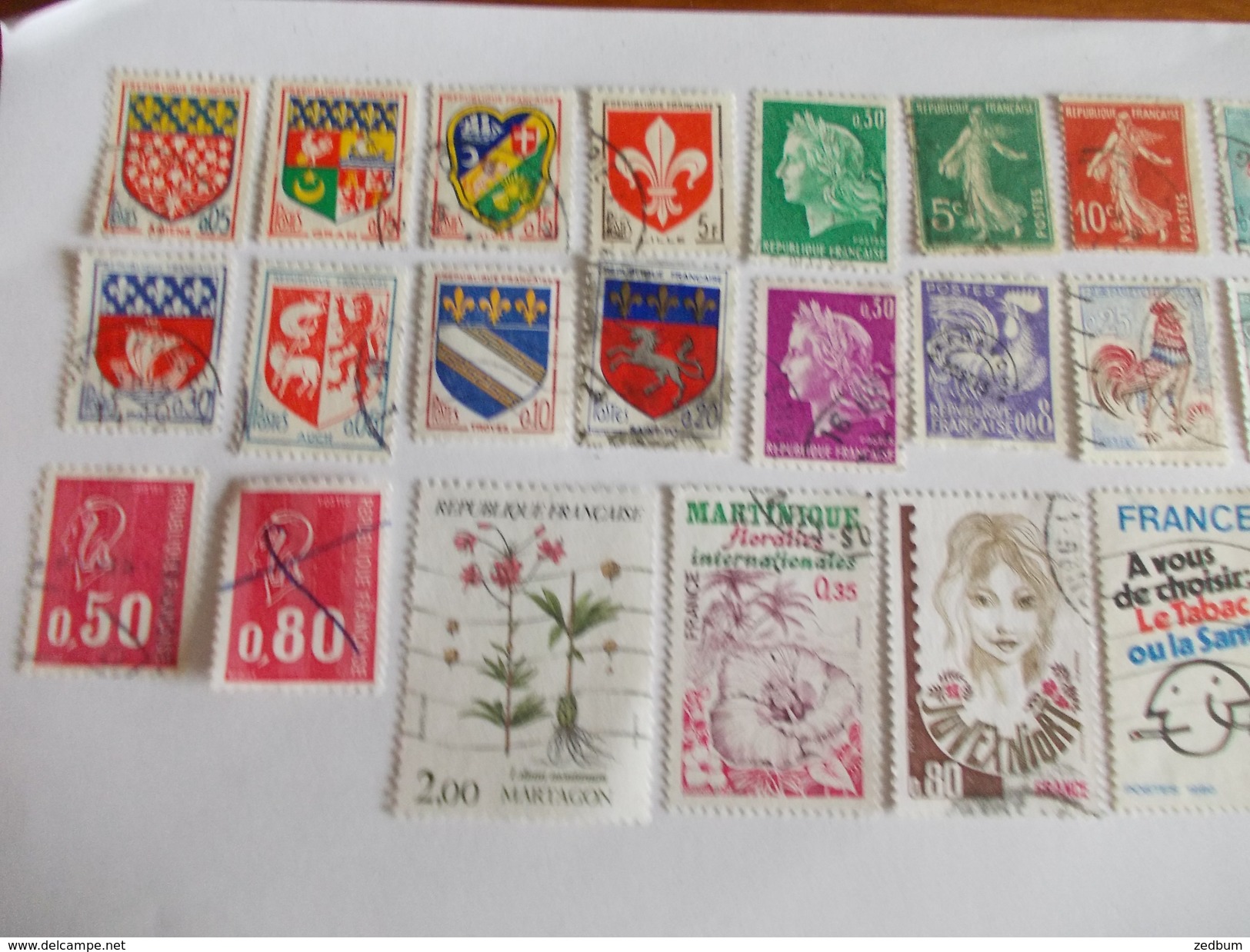 TIMBRE France Lot De 30 Timbres à Identifier N° 596 - Mezclas (max 999 Sellos)