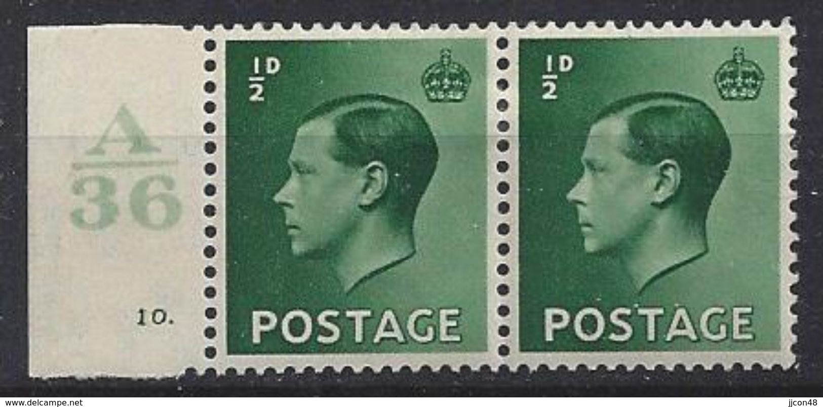 GB 1936 KE VIII (*) MH SG.457. Mi.193x (A/36 10.) - Nuevos