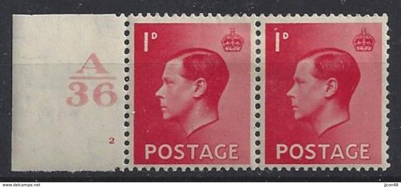 GB 1936 KE VIII (*) MH SG.458. Mi.194x (A/36 2) - Unused Stamps