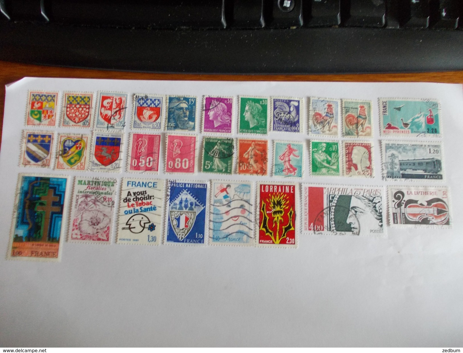 TIMBRE France Lot De 30 Timbres à Identifier N° 601 - Lots & Kiloware (mixtures) - Max. 999 Stamps