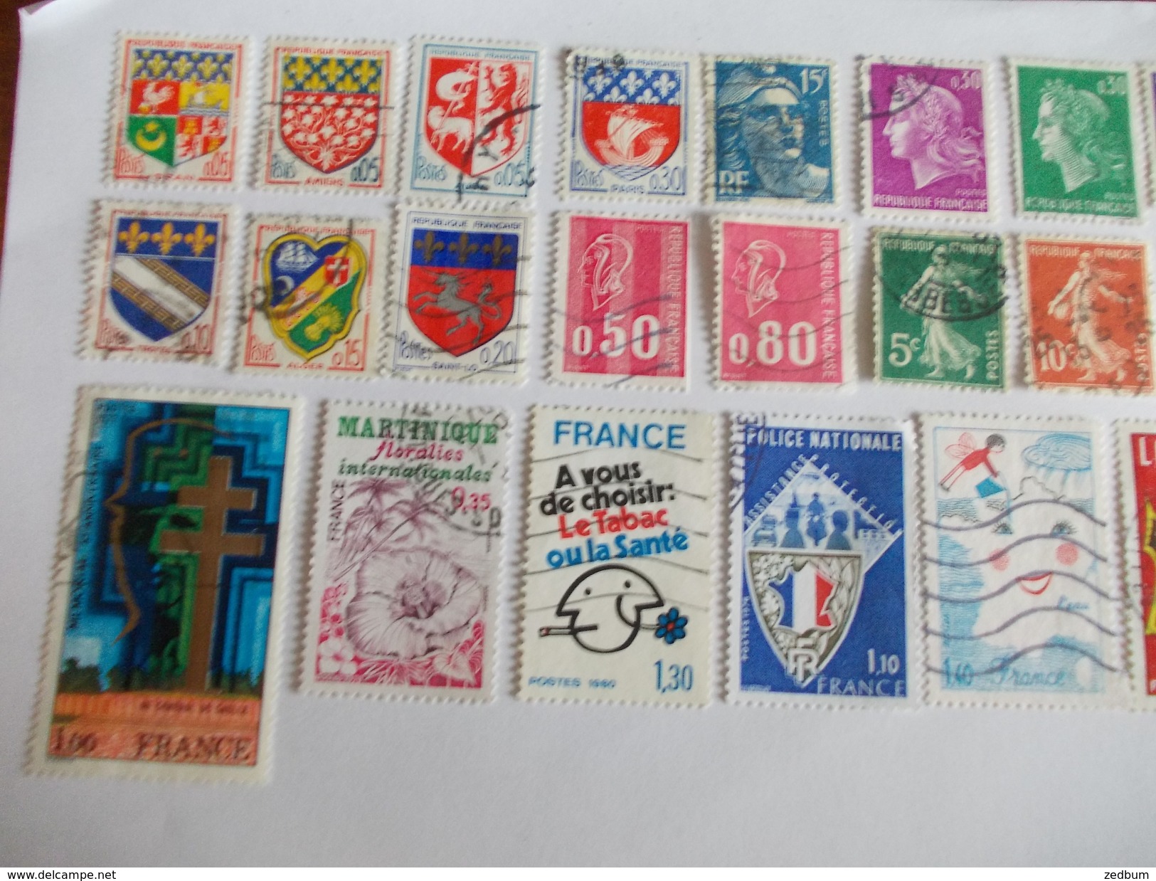 TIMBRE France Lot De 30 Timbres à Identifier N° 601 - Alla Rinfusa (max 999 Francobolli)