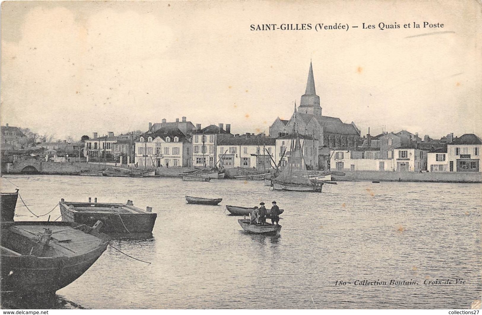 85-SAINT-GILLES- LES QUAIS ET LA POSTE - Saint Gilles Croix De Vie