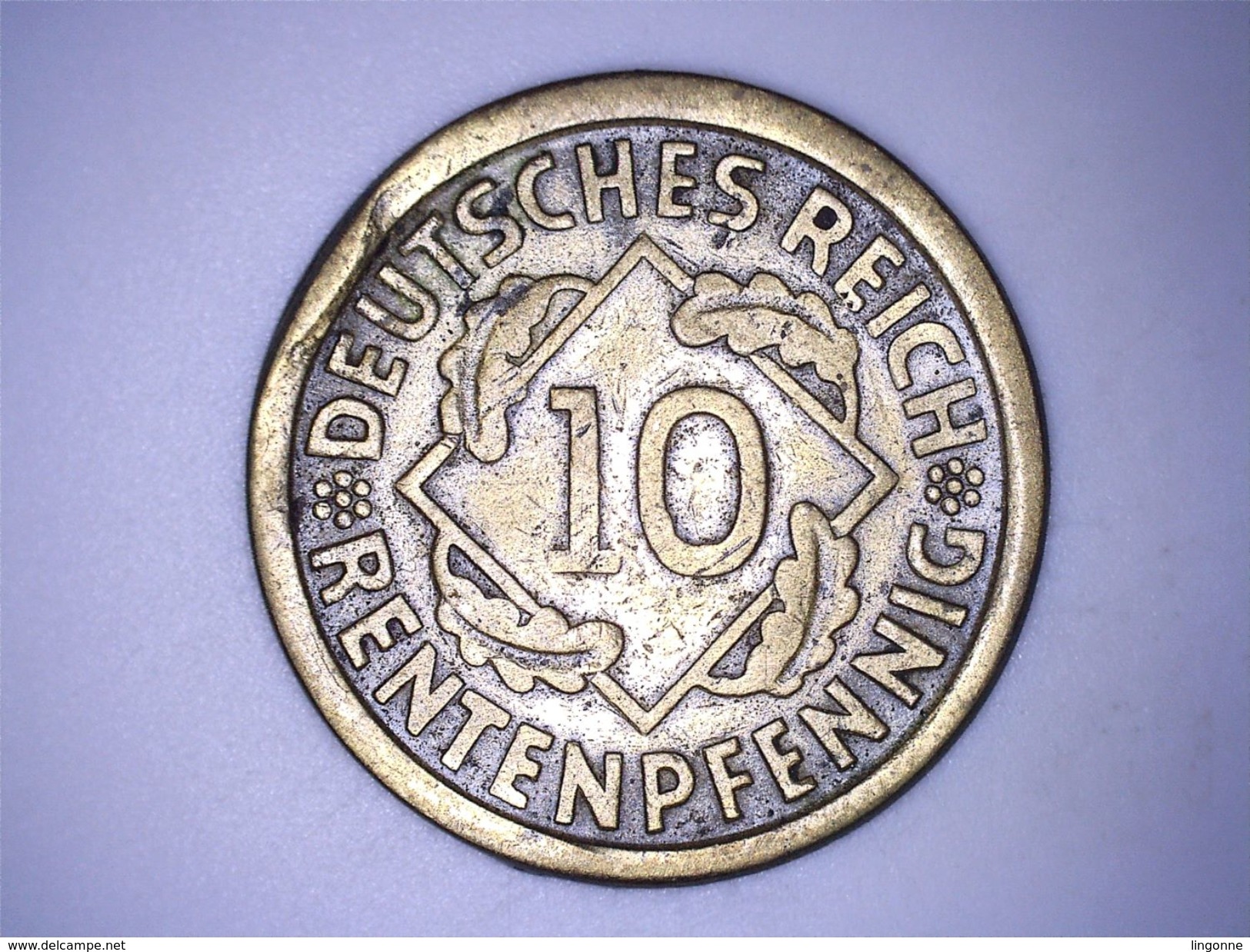 ALLEMAGNE - 10 RENTENPFENNIG 1924 J - 10 Rentenpfennig & 10 Reichspfennig