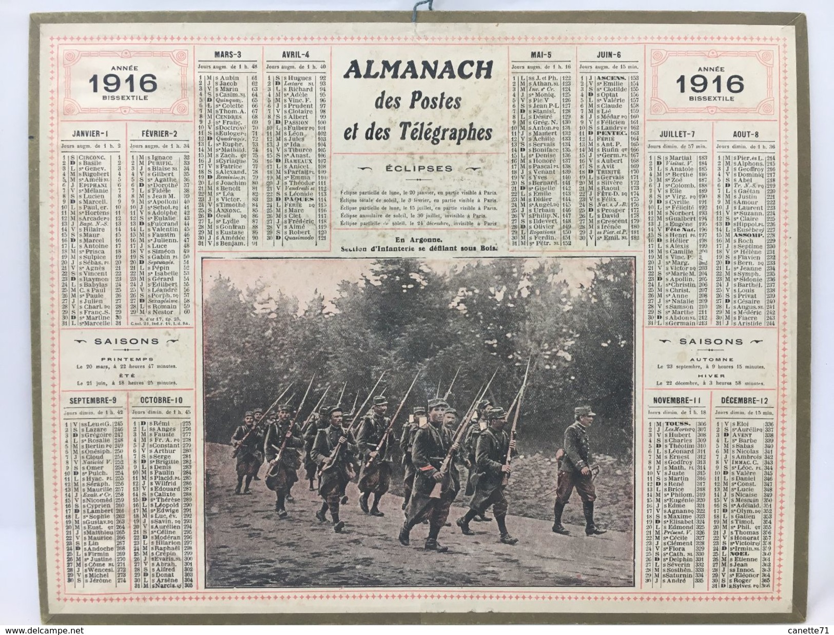 Almanach Des Postes & Des Télégraphes 1916 - Tamaño Grande : 1901-20