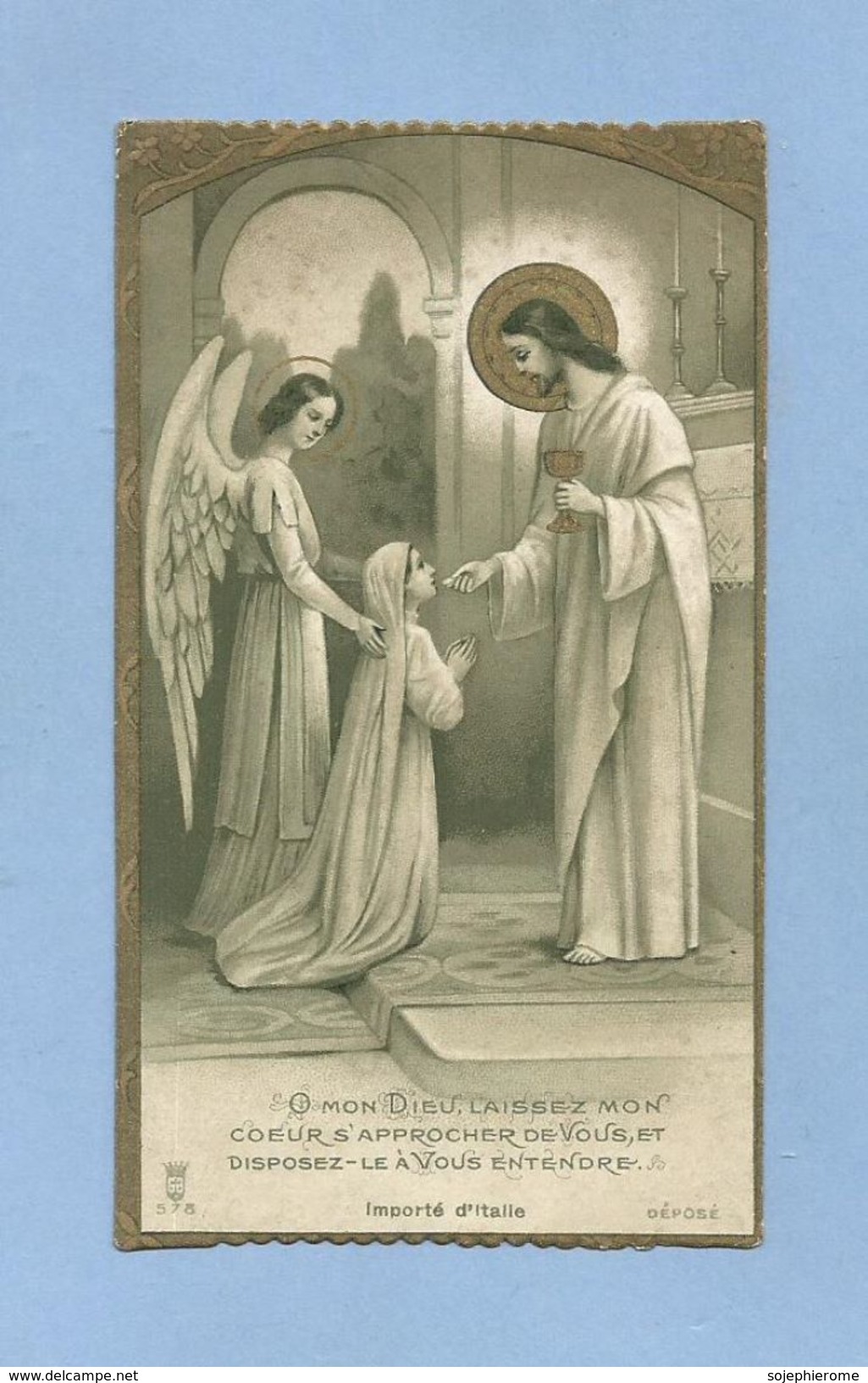 1ère Communion Marcelle Fauterel église Notre-Dame De Saintry (91) 10 Juin 1928 2scans - Communion