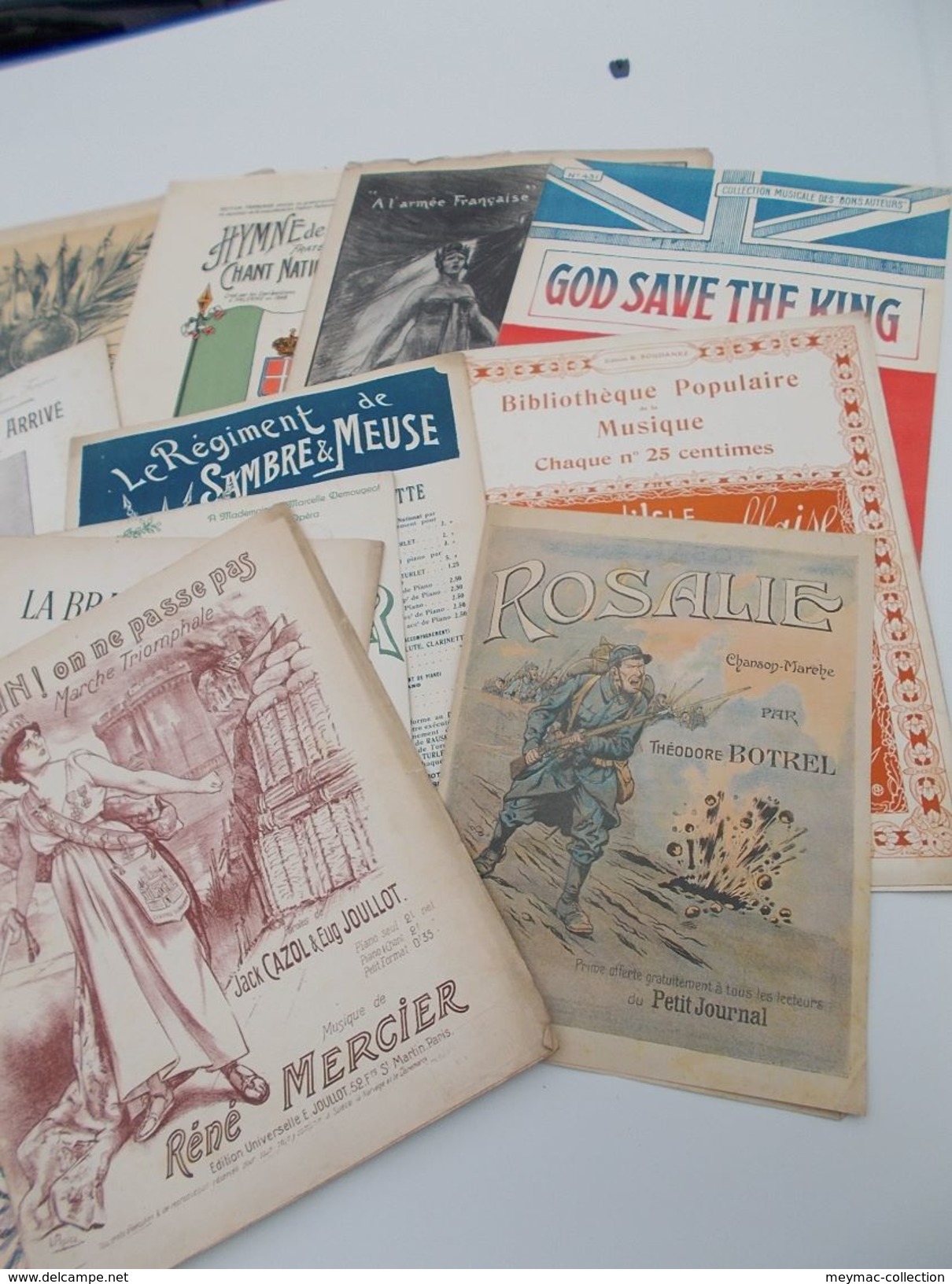 BON LOT PARTITIONS MILITAIRES MILITARIA 1914 1918 WWI BOTREL MARCHES CHANTS FRANCE ITALIE GB RUSSIE BELGIQUE - Altri & Non Classificati