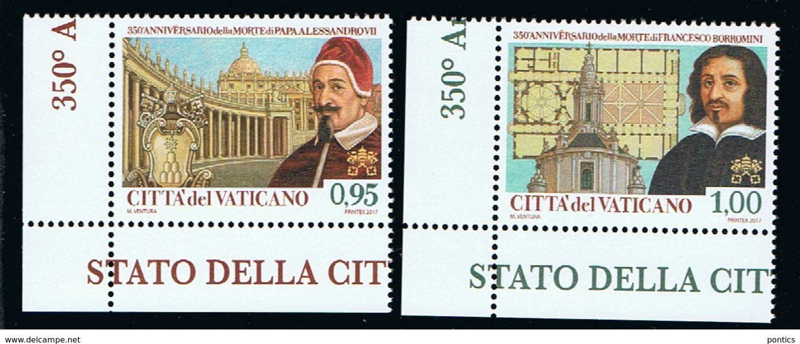 2017 - VATICAN - VATICANO - VATIKAN - S10H - MNH SET OF 2 STAMPS  ** - Nuovi