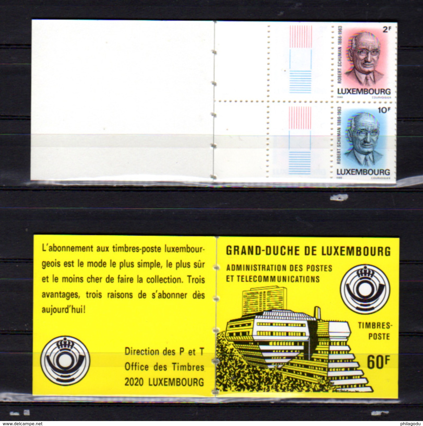 1986   Robert Schuman, 16 X  C 1106 **, Cote 76 €, - Postzegelboekjes