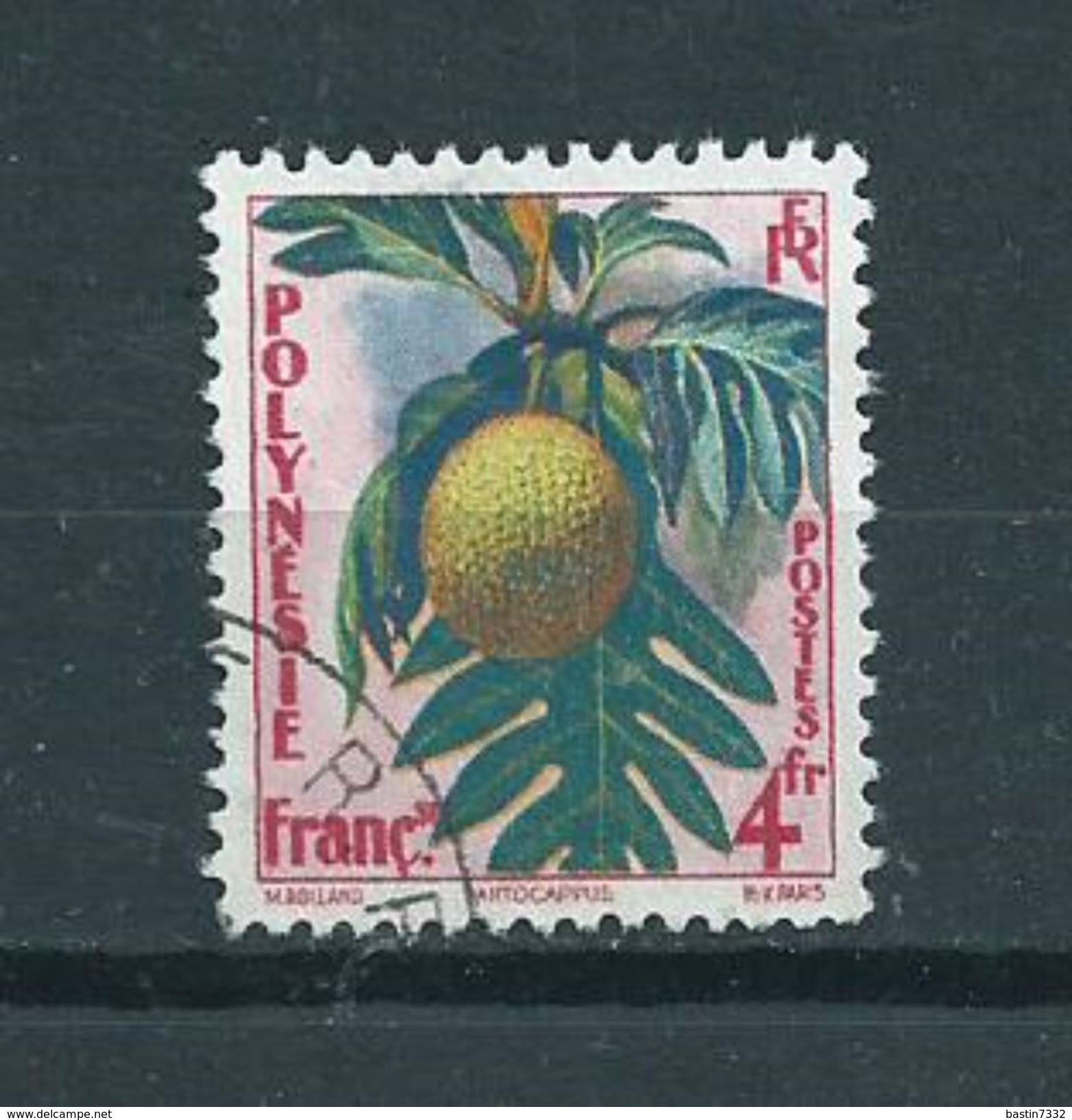 1959 Frans Polynesië 4Fr Vrucht,fruits Used/gebruikt/oblitere - Gebruikt