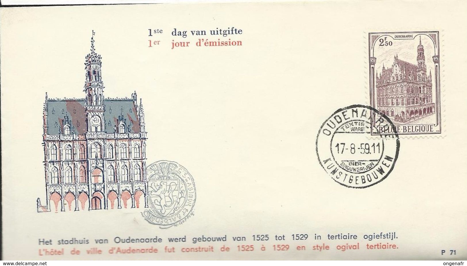 Oudenaarde 17/08/1959  N° 1108 - 1961-1970