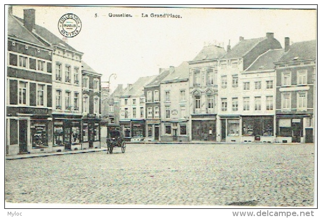 Gosselies. Grand'Place. Collection Bertels. Publicité Chocolats Sansen Et Ingels. - Charleroi