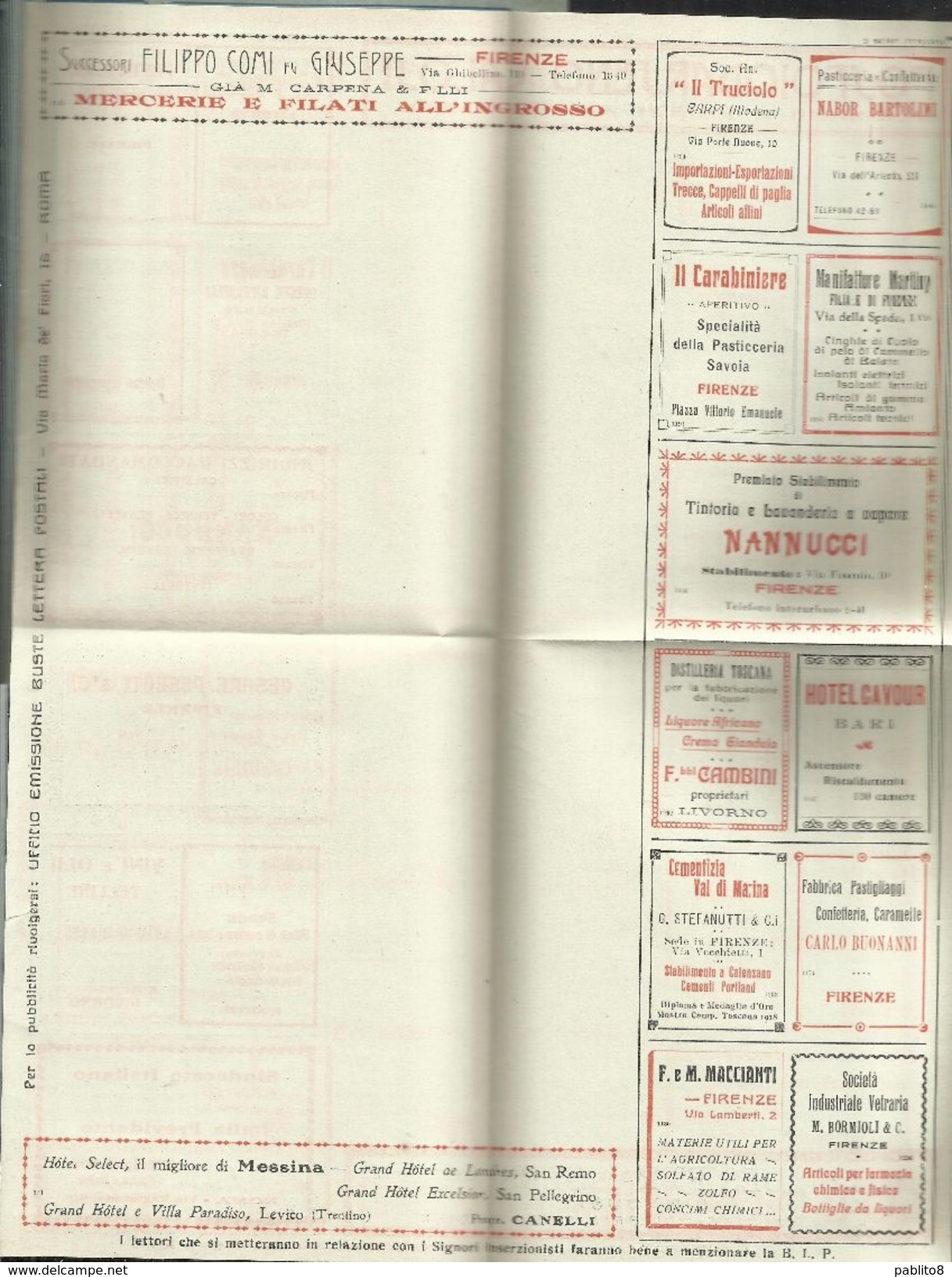 ITALY KINGDOM ITALIA REGNO 1921 BLP Busta Lettera Postale 40 Cent. Pubblicità WHITE STAR LINE NUOVA FIRMATA SIGNED - BM Für Werbepost (BLP)