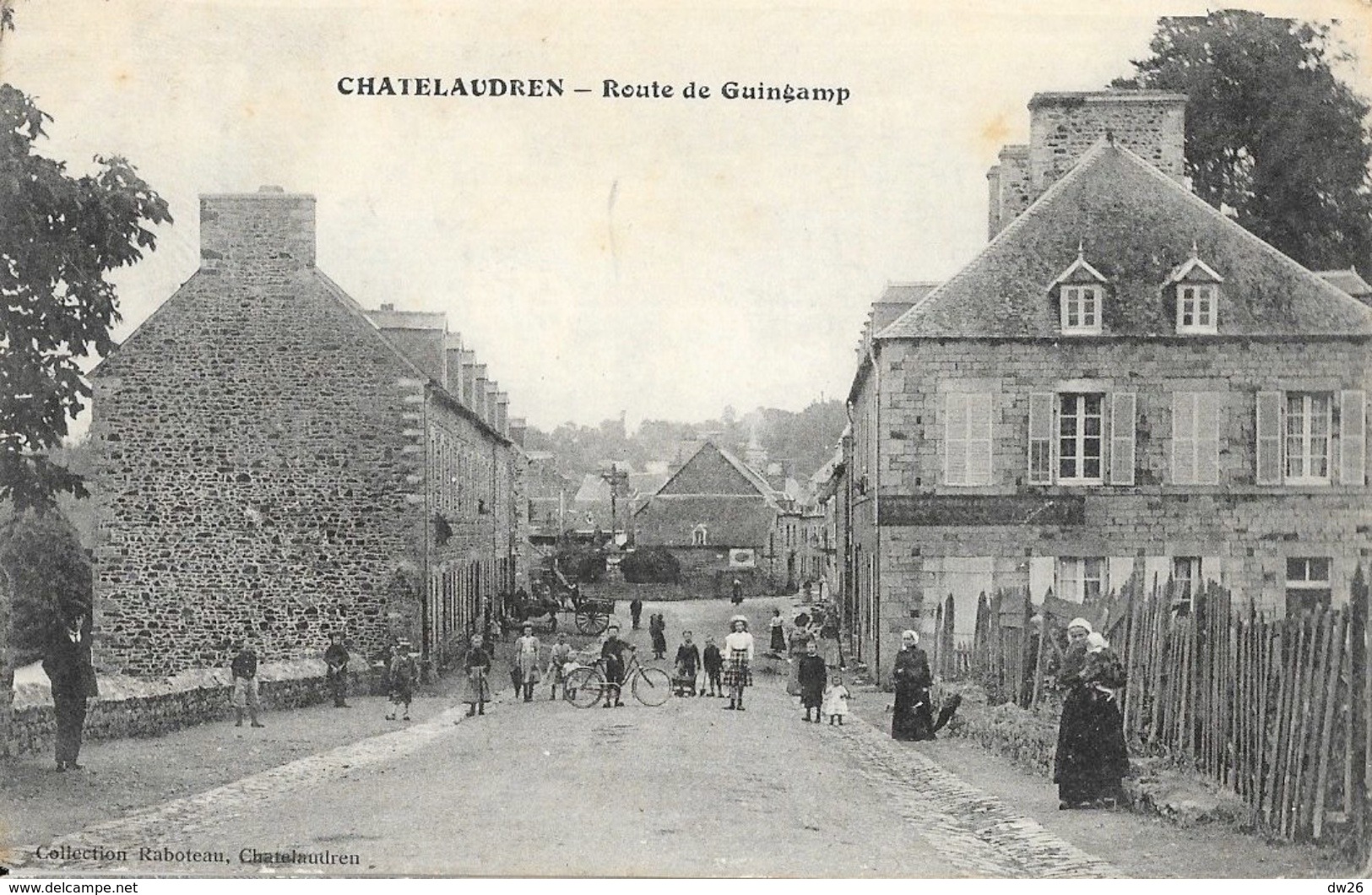 Chatelaudren - Route De Guingamp, Belle Animation - Collection Raboteau - Carte De 1915 - Châtelaudren