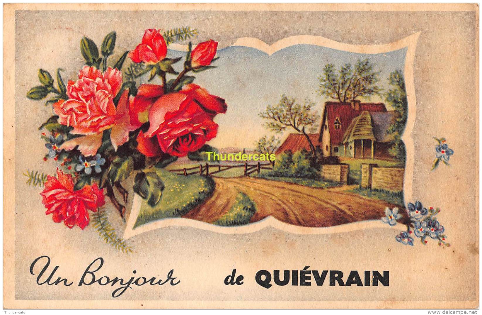 CPA QUIEVRAIN UN BONJOUR DE - Quiévrain