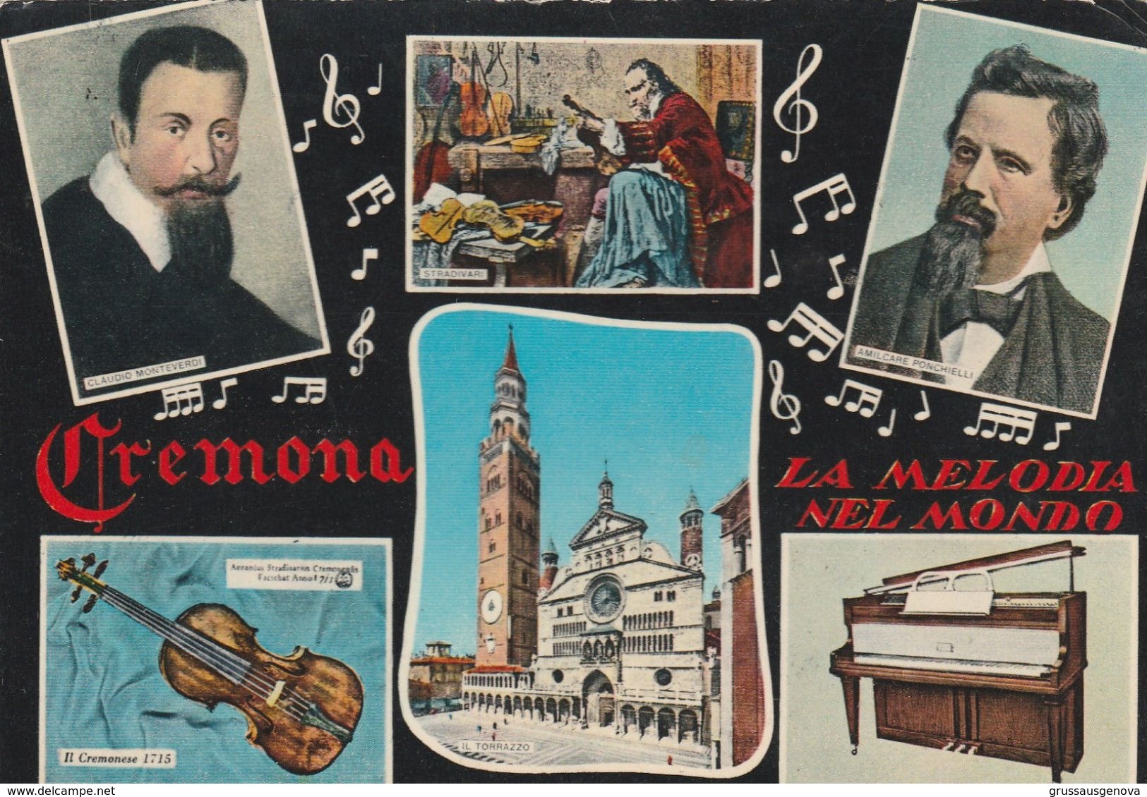 13770) CREMONA MUSICA LA MELODIA NEL MONDO VIAGGIATA 1967 - Cremona