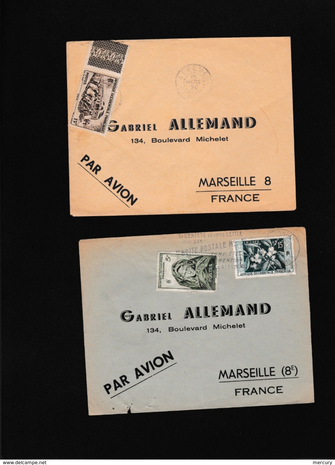 COLONIES - Bel Ensemble De 82 Lettres Des Années 50 D'Afrique Noire Avec Des Petits Bureaux - 41 Scans - Collections