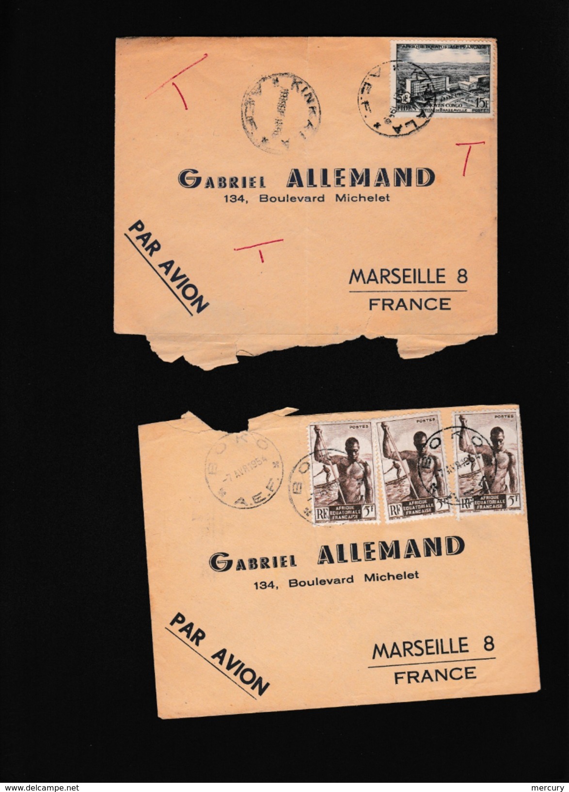 COLONIES - Bel ensemble de 82 lettres des années 50 d'Afrique noire avec des petits bureaux - 41 scans