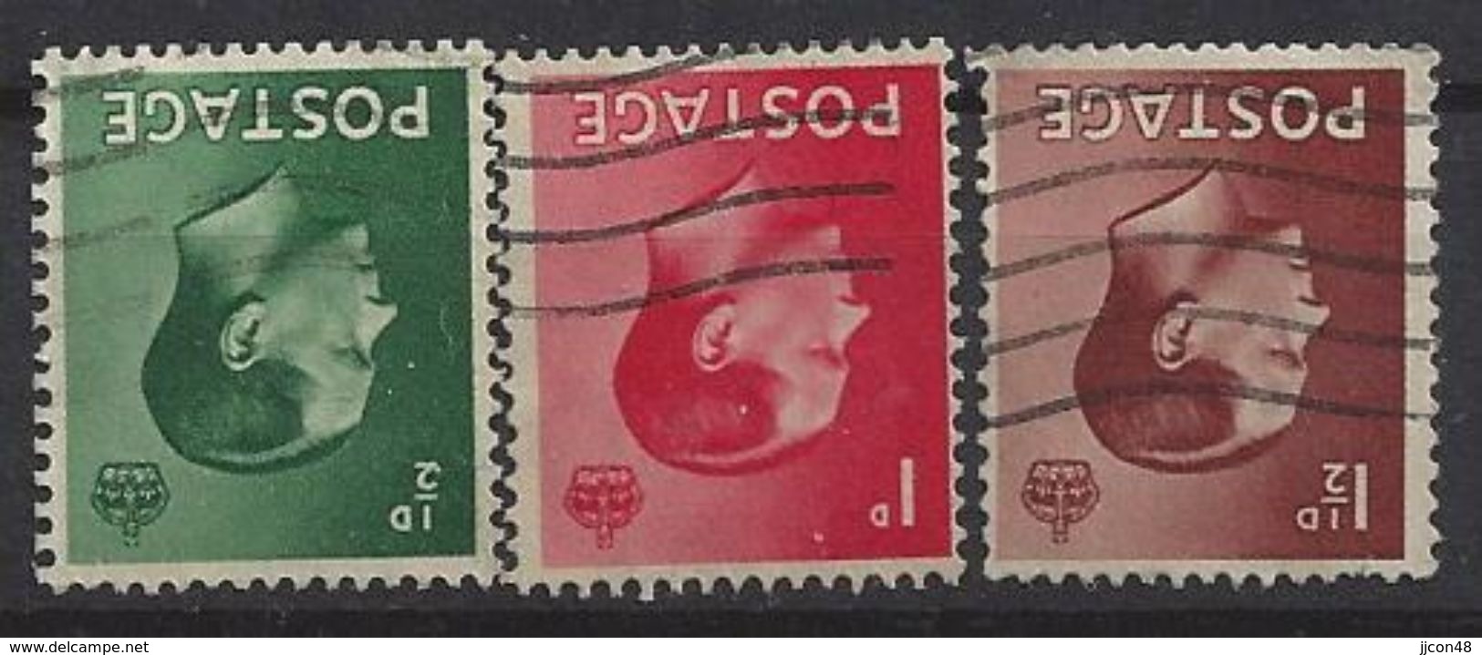 GB 1936 KE VIII (o) SG.457a-459a.  Mi.193-195z - Used Stamps
