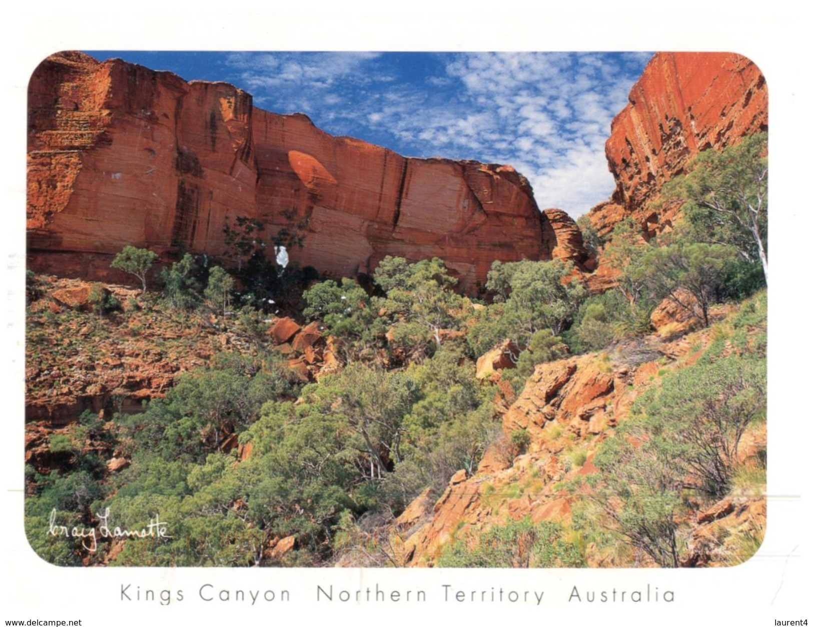 (581) Australia - (with Australian Stamp At Back Of Postcard) - NT - Kings Canyon - The Red Centre