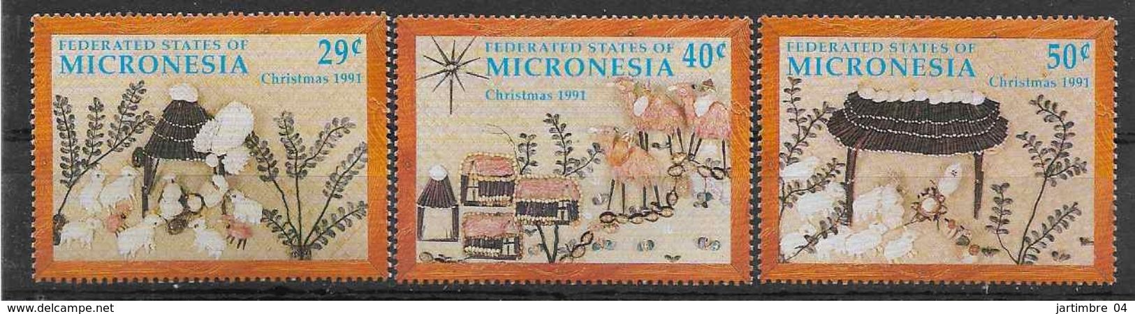 1991 MICRONESIE 173-75** Noël - Micronésie