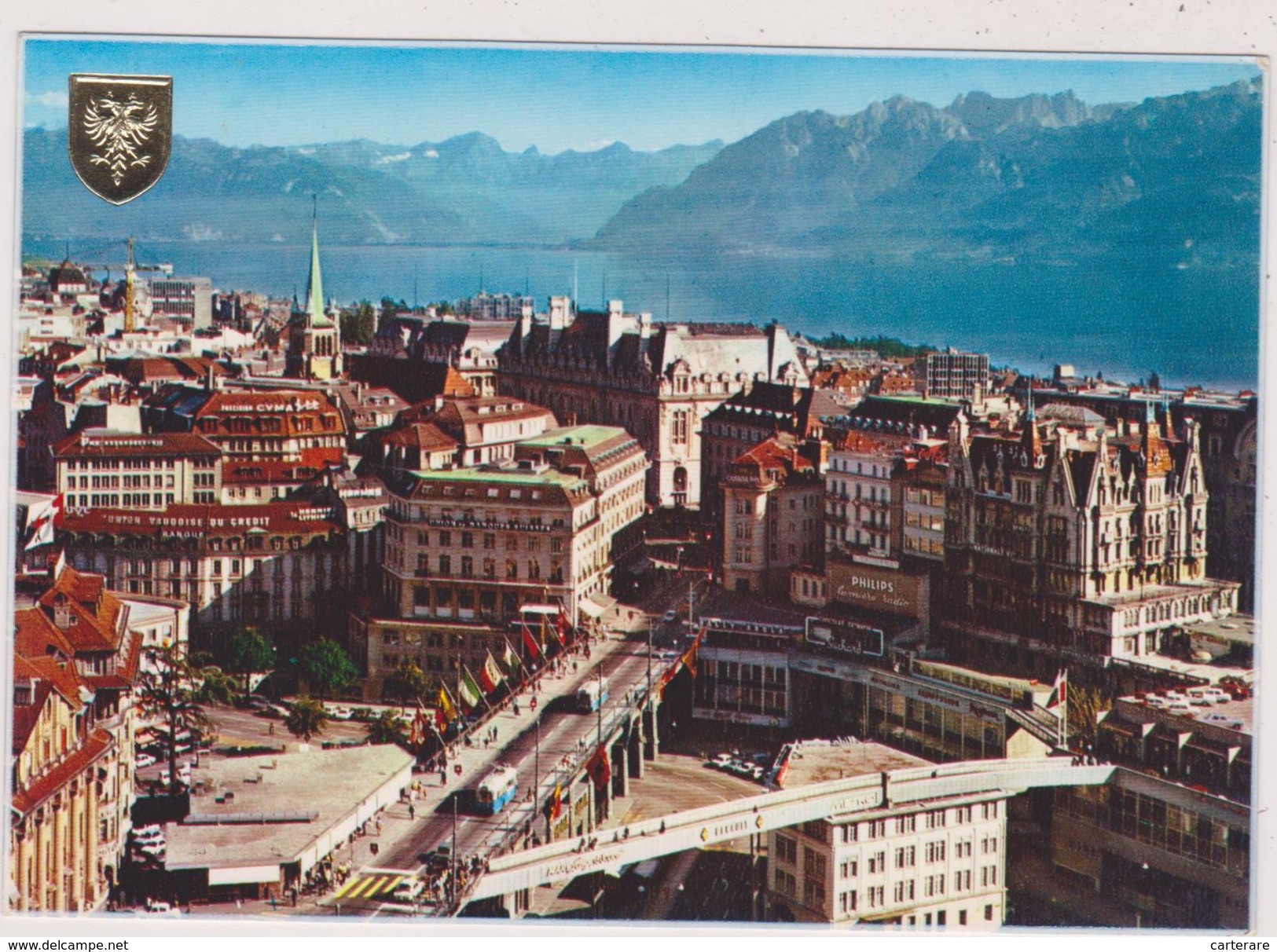 SUISSE,SWITZERLAND,SWISS,HELVETIA,SCHWEIZ ,SVIZZERA ,VAUD,LAUSANNE,LOSANNA,OUCHY,PONT,BANQUE,HOTEL - Lausanne