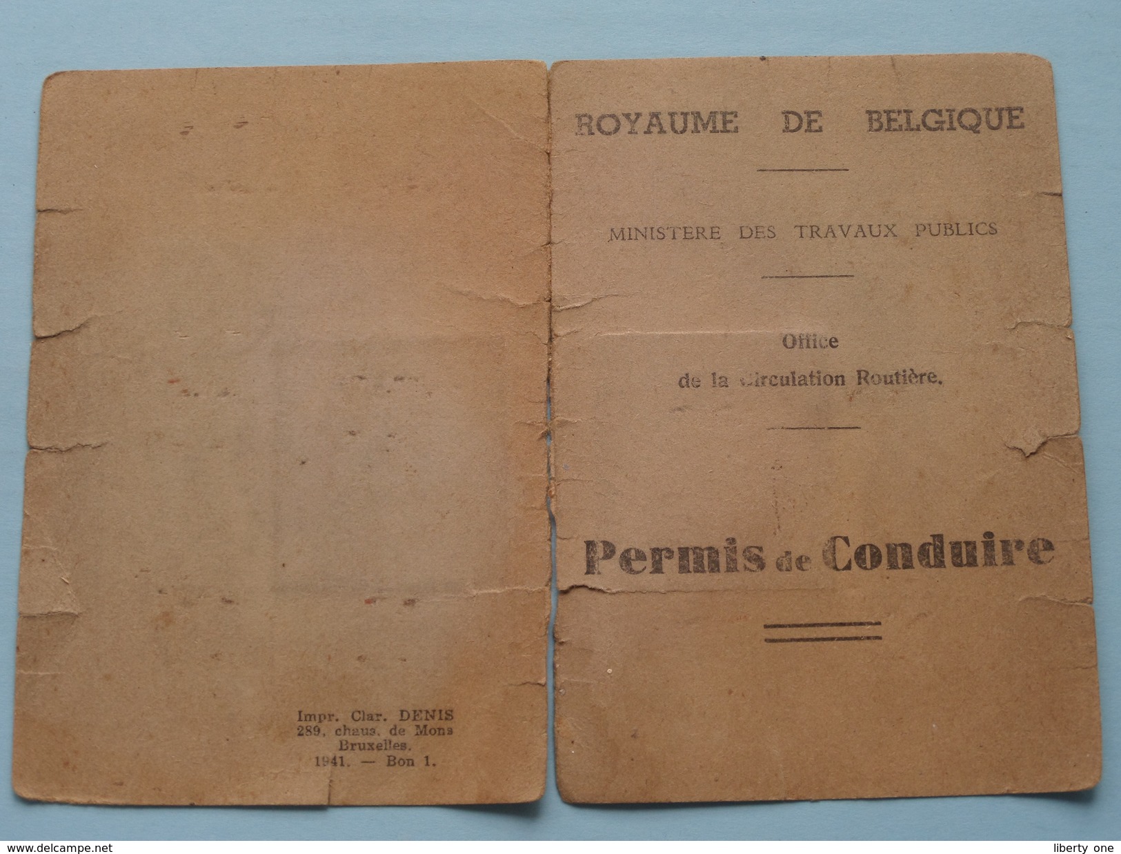 PERMIS De CONDUIRE Belgique ( BOURGEOIS 1897 ) N° 66690 Liège 1942 + Xtra Docu ( Details Zie Foto ) ! - Unclassified