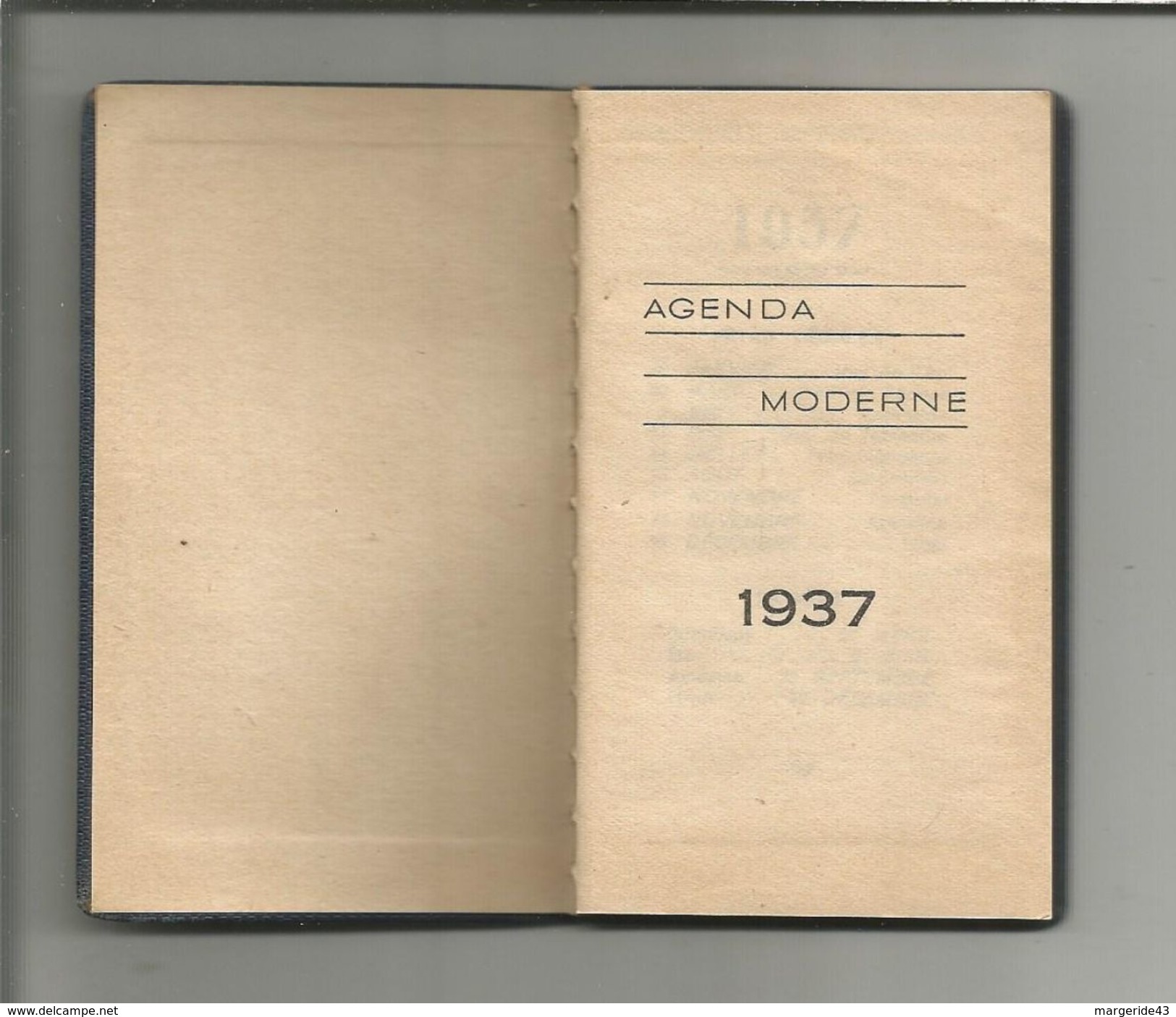 AGENDA MODERNE 1937 PETIT FORMAT POCHE - Autres & Non Classés