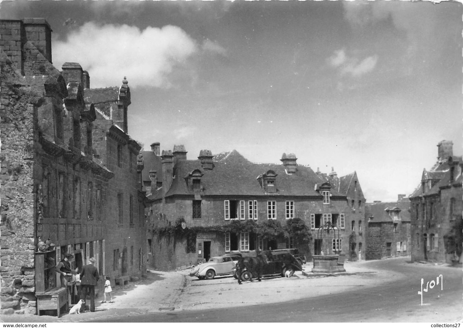 29-LOCRONAN- MAISONS DE LA RENAISSANCE XVIe- XVEEe S ET VIEUX PUITS - Locronan