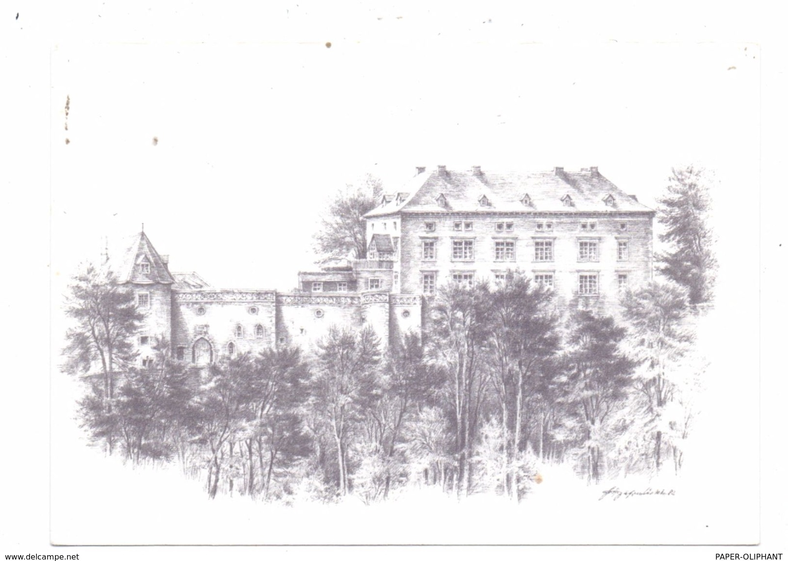 3538 MARSBERG - CANSTEIN, Schloß Canstein, Federzeichnung - Marsberg