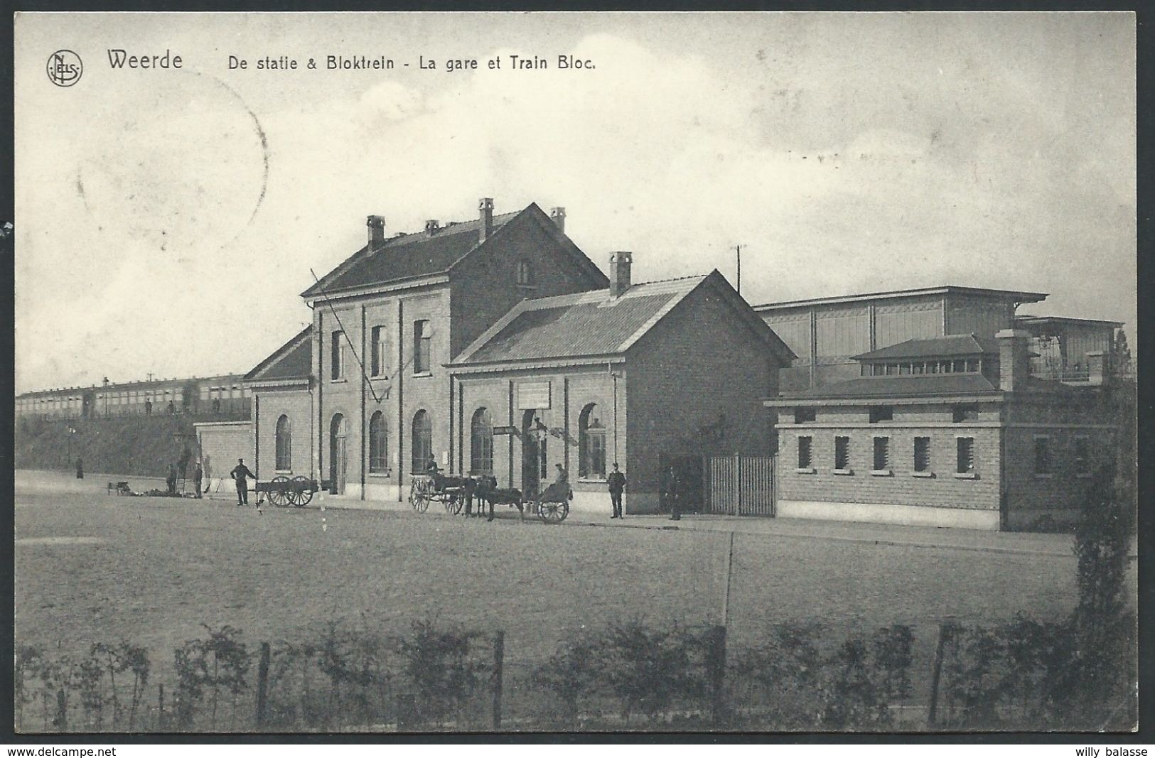 CPA   WEERDE    De Statie & Bloktrein - La Gare Et Le Train Nloc - Zemst