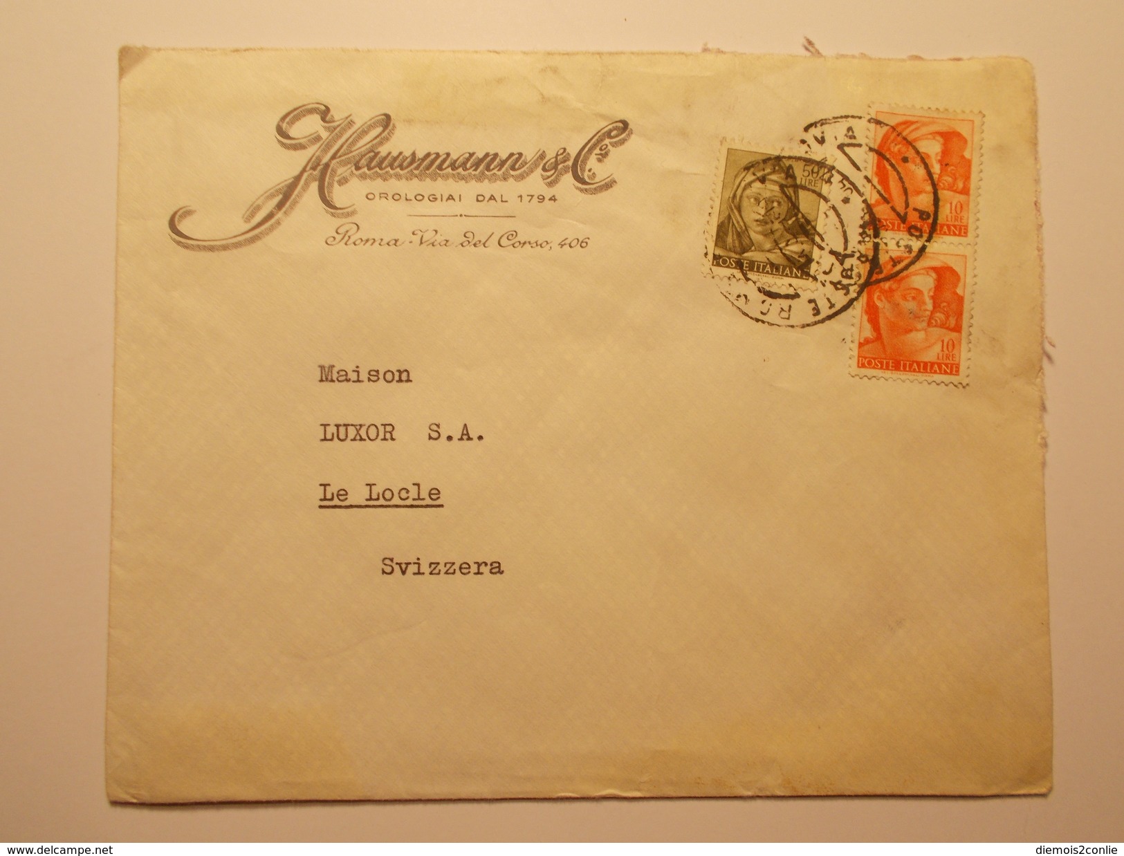 Marcophilie  Cachet Lettre Obliteration - Timbre - ITALIE Destination SUISSE - (1223) - 1961-70: Marcophilie