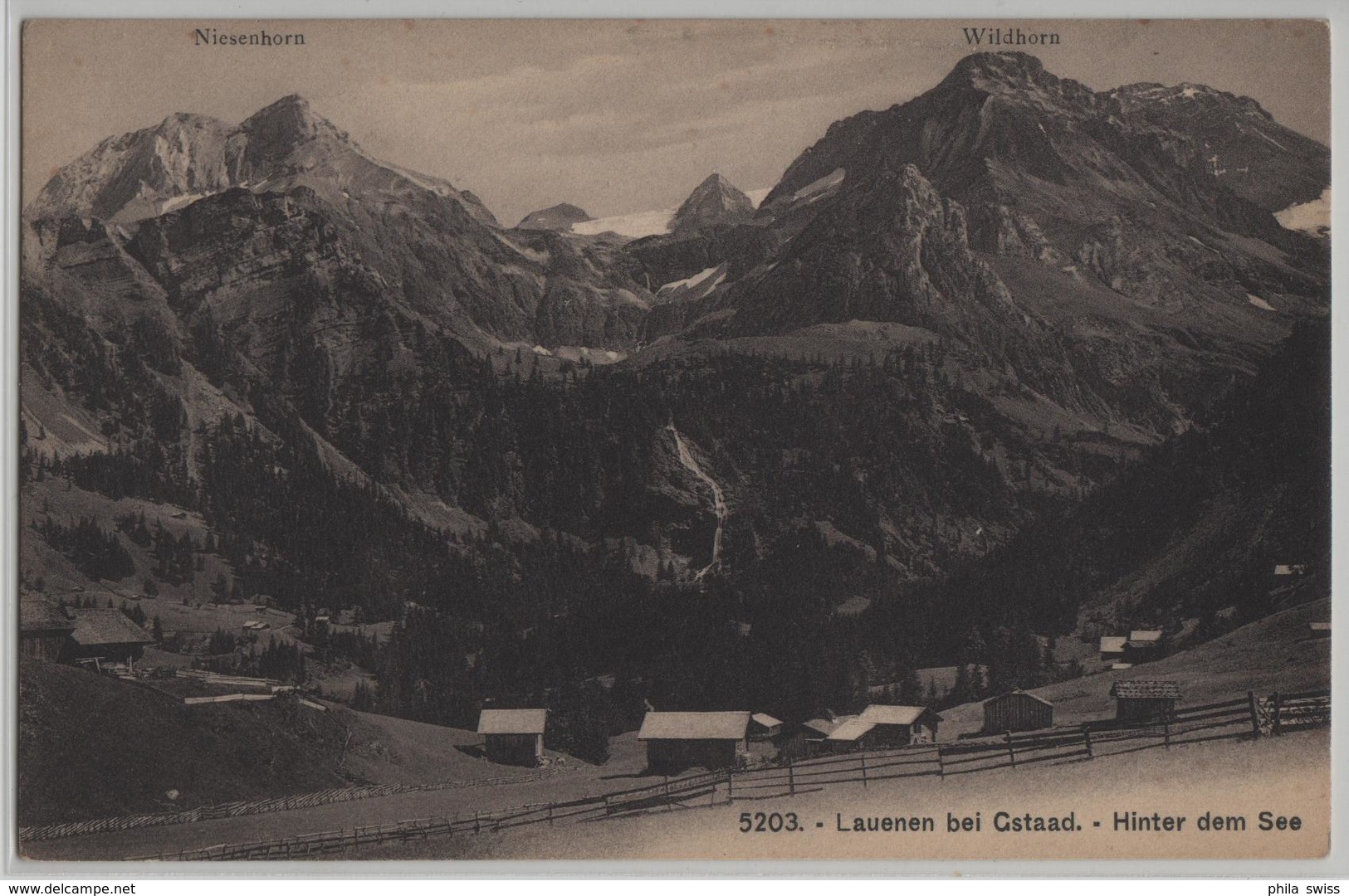 Lauenen Bei Gstaad - Hinter Dem See - Phototypie - Autres & Non Classés