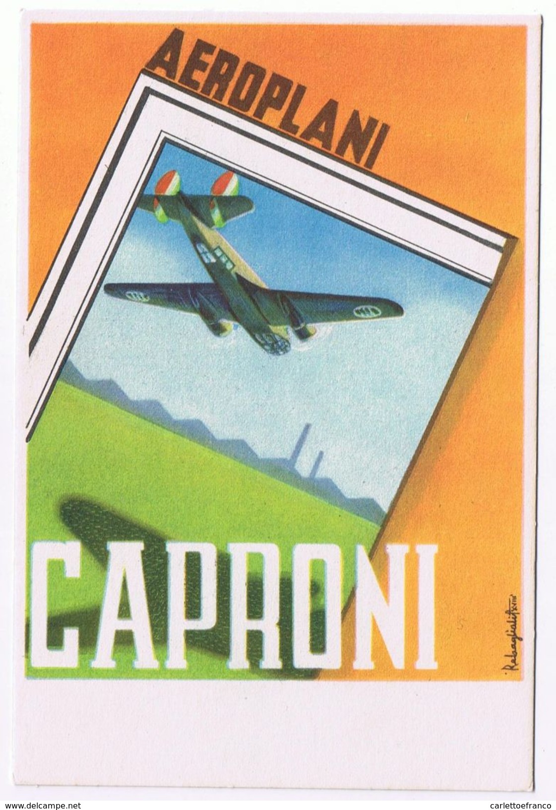 Caproni  - Non Viaggiata - Illustratore Rebagliati - 1939-1945: 2a Guerra