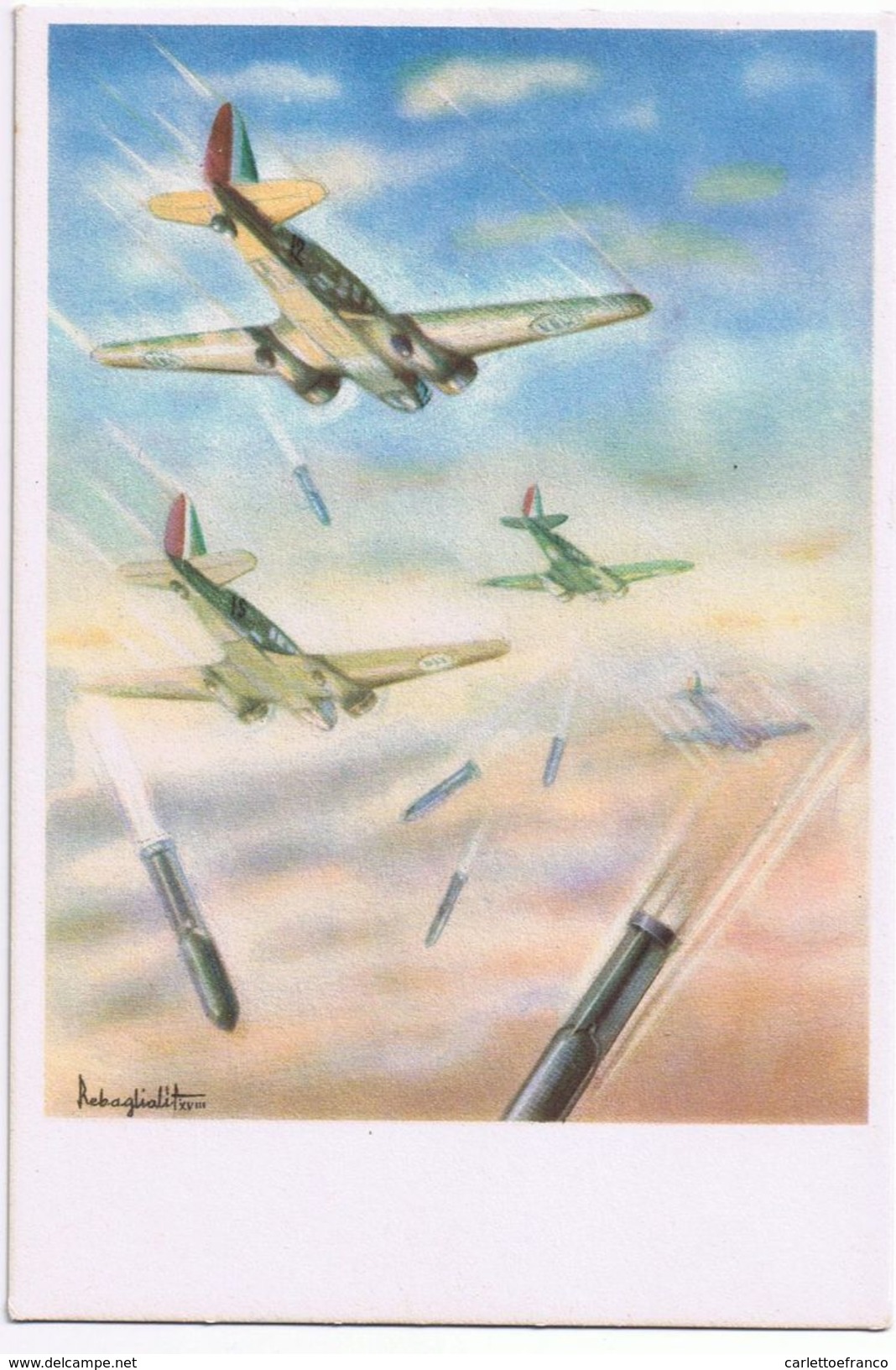 Caproni  - Non Viaggiata - Illustratore Rebagliati - 1939-1945: 2a Guerra