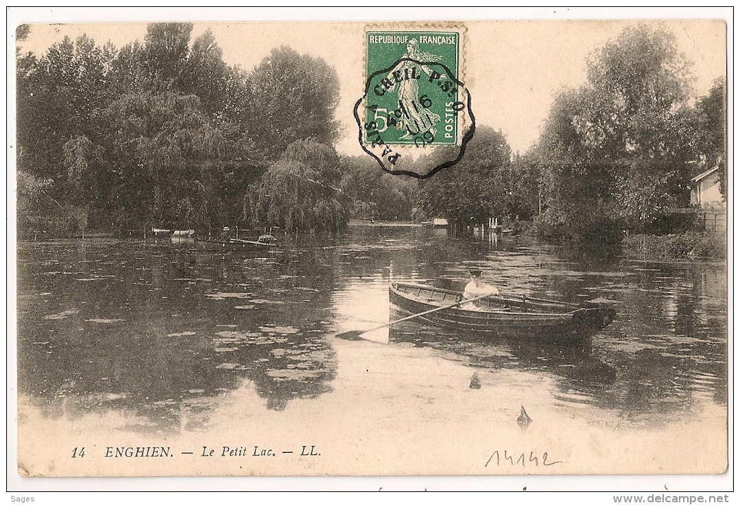 Fappe LUXE, Convoyeur PARIS A CREIL P. ST O. Sur CP D'ENGHIEN. 1909. - 1877-1920: Periodo Semi Moderno