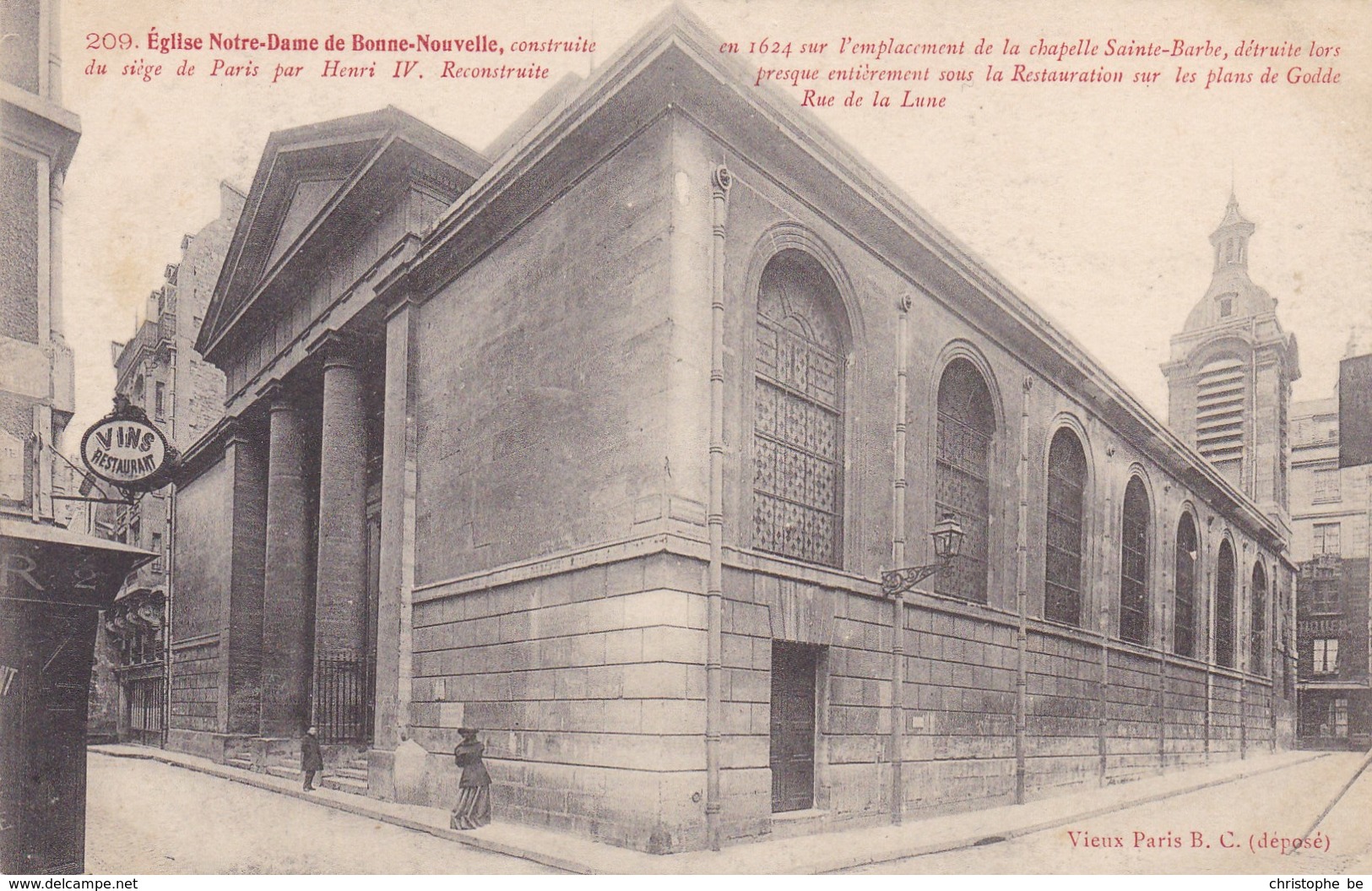 CPA Vieux Paris, Eglise Notre Dame De Bonne Nouvelle (pk39532) - Otros & Sin Clasificación