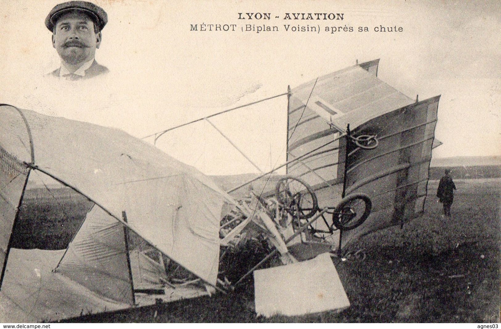 LYON  Aviation   -  METHOT Apres Sa Chute - Accidents