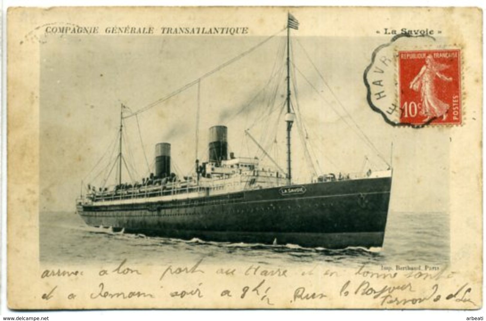 Compagnie Générale Transatlantique - "La Savoie" - Dampfer