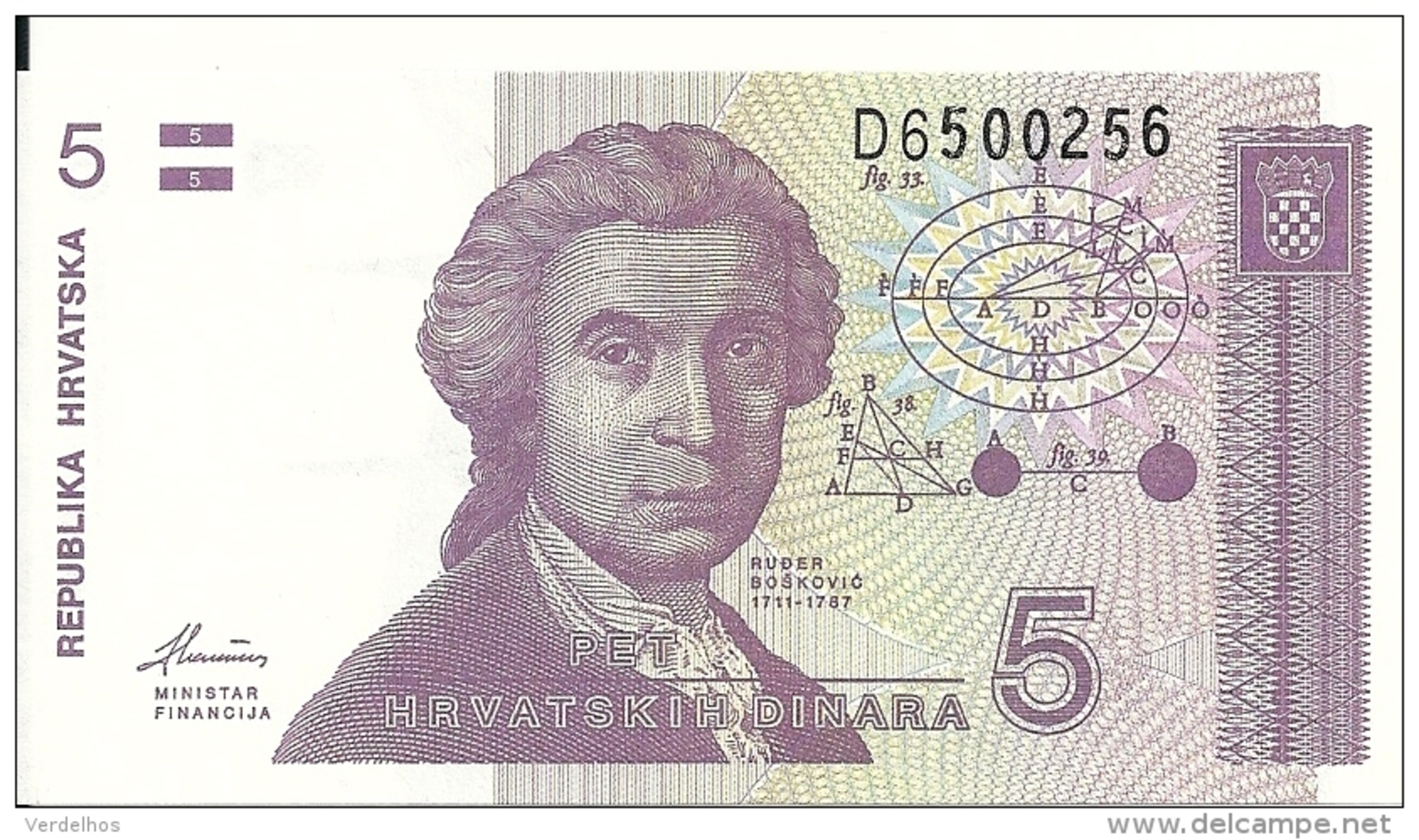 CROATIE 5 DINARA 1991 UNC P 17 - Croazia