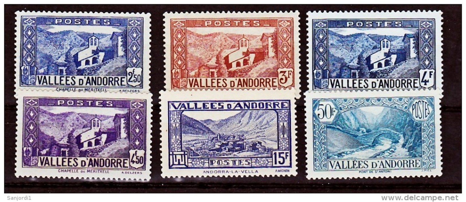 Andorre  87 92   1/4 De Cote  Neuf ** MNH Sin Charmela Cote 16.5 - Neufs