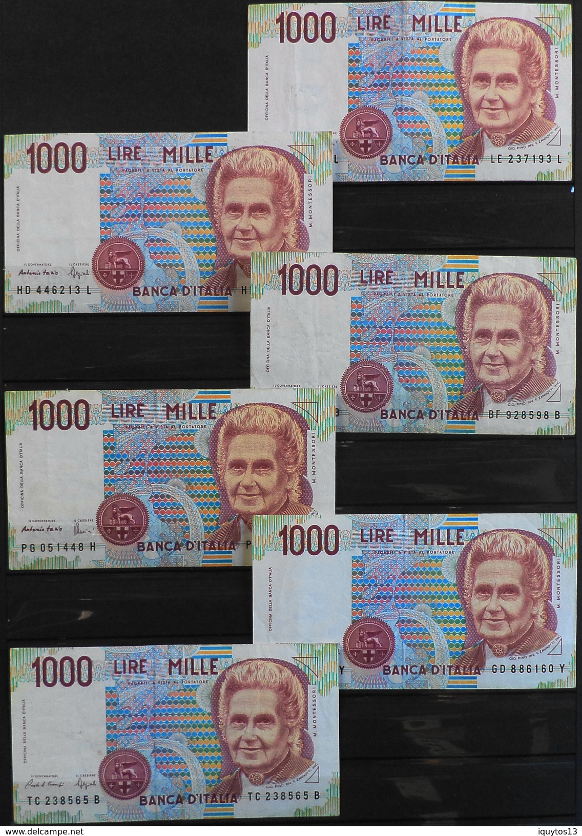 ITALIE 6 BILLETS De BANQUE De 1000 Lire - Année : 3 Octobre 1990 - TBE - 1000 Lire