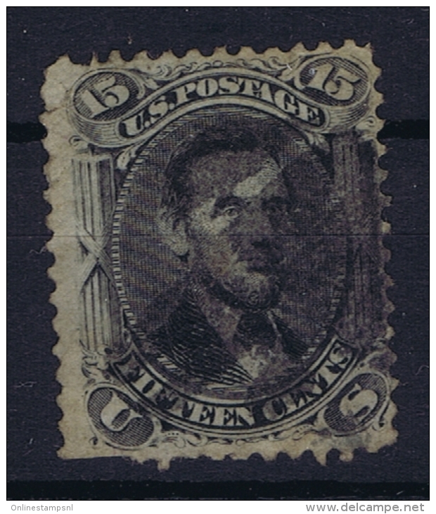 USA  Sc 98  Mi Nr 22 W Obl./Gestempelt/used   1861  Damage - Gebraucht