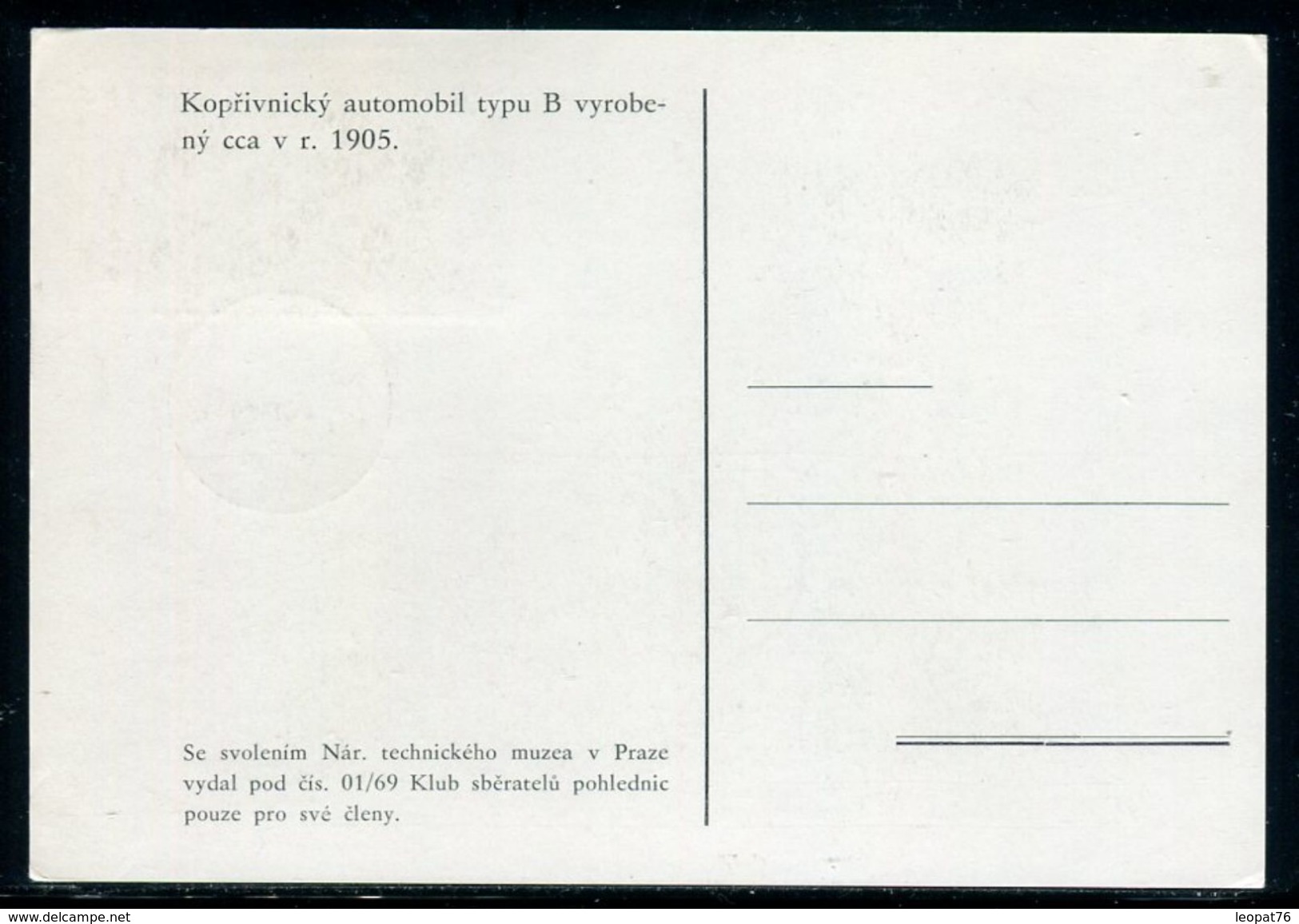 Tchécoslovaquie - Carte Maximum 1969 - Voitures - Briefe U. Dokumente