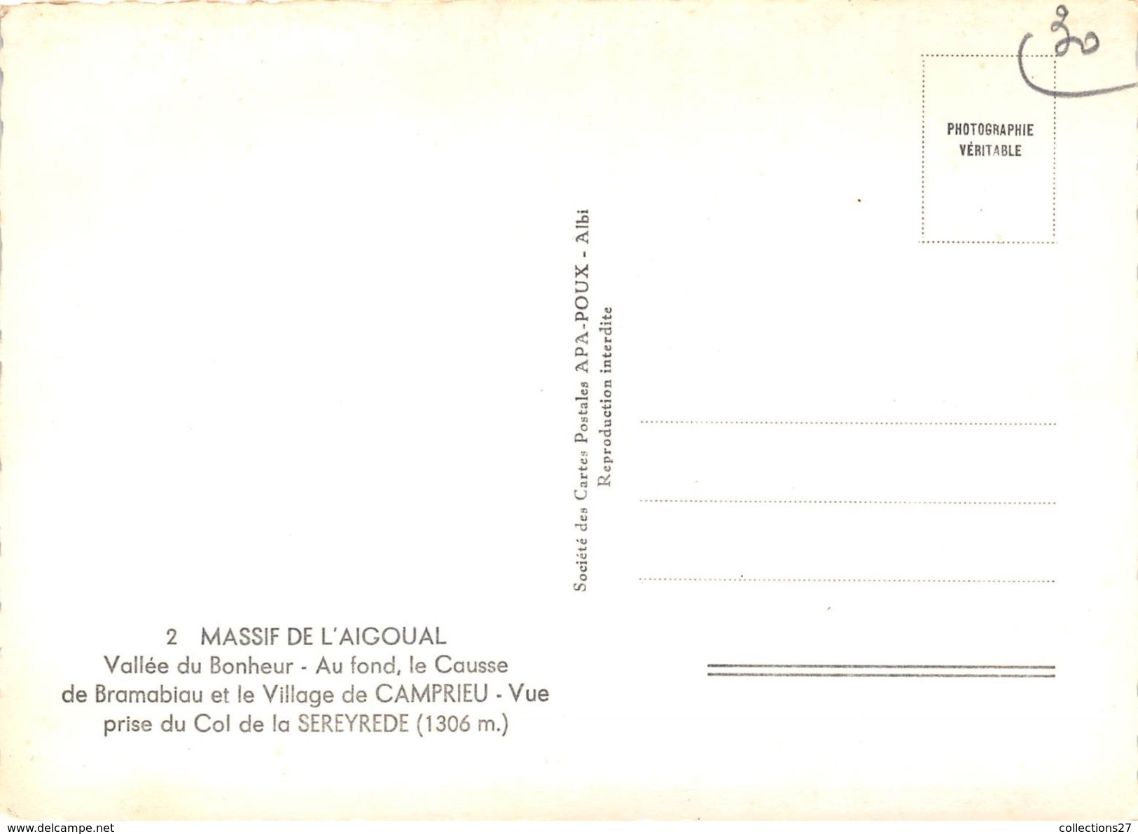 30- MASSIF DE L'AIGOUAL- VALLEE DU BONHEUR - Andere & Zonder Classificatie